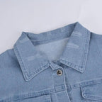 New Incredible Spring Women Sexy Ripped Denim Jackets Vintage Casual Short Jean Jacket Puff Sleeve Winter Female Coat Streetwear
