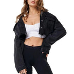 New Incredible Spring Women Sexy Ripped Denim Jackets Vintage Casual Short Jean Jacket Puff Sleeve Winter Female Coat Streetwear