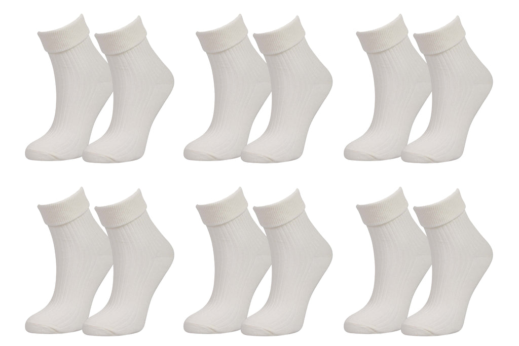 tittimitti Women’s 98% Organic Cotton Crew Socks 6-Pack – Breathable Everyday Comfort Socks