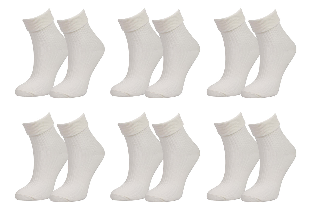 tittimitti Women’s 98% Organic Cotton Crew Socks 6-Pack – Breathable Everyday Comfort Socks