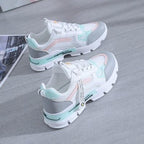 Sports Footwear Women's Running Shoes Summer New Mesh Breathable Platform Increased Fashion Shoes Womens Running Athletic Casual Sports Sneakers For Walking Gym Jogging Training Fitness