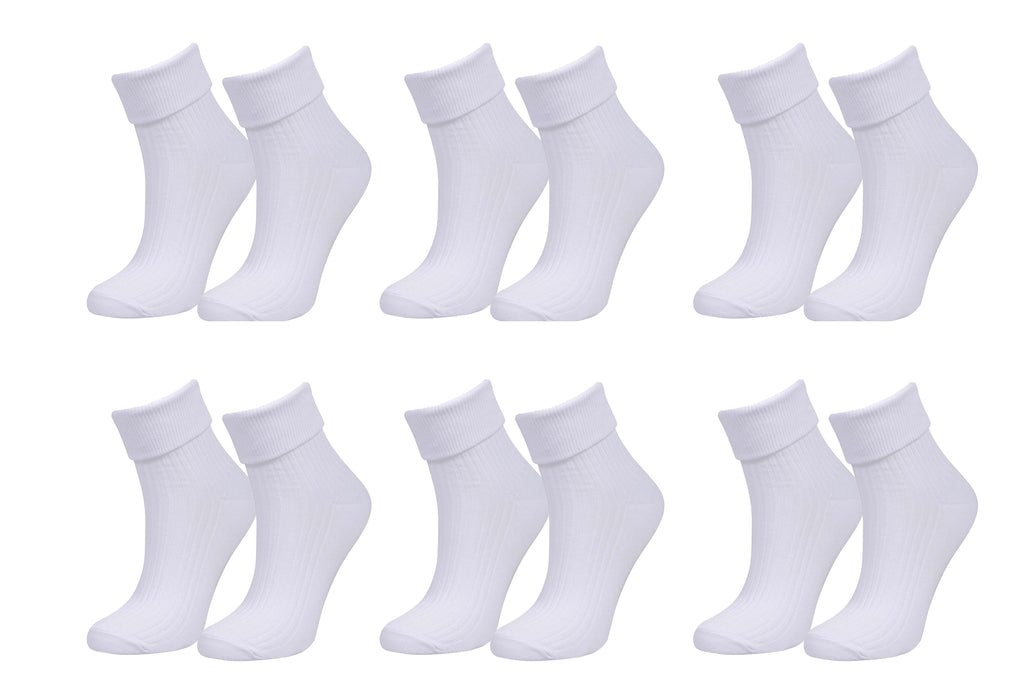 tittimitti Women’s 98% Organic Cotton Crew Socks 6-Pack – Breathable Everyday Comfort Socks