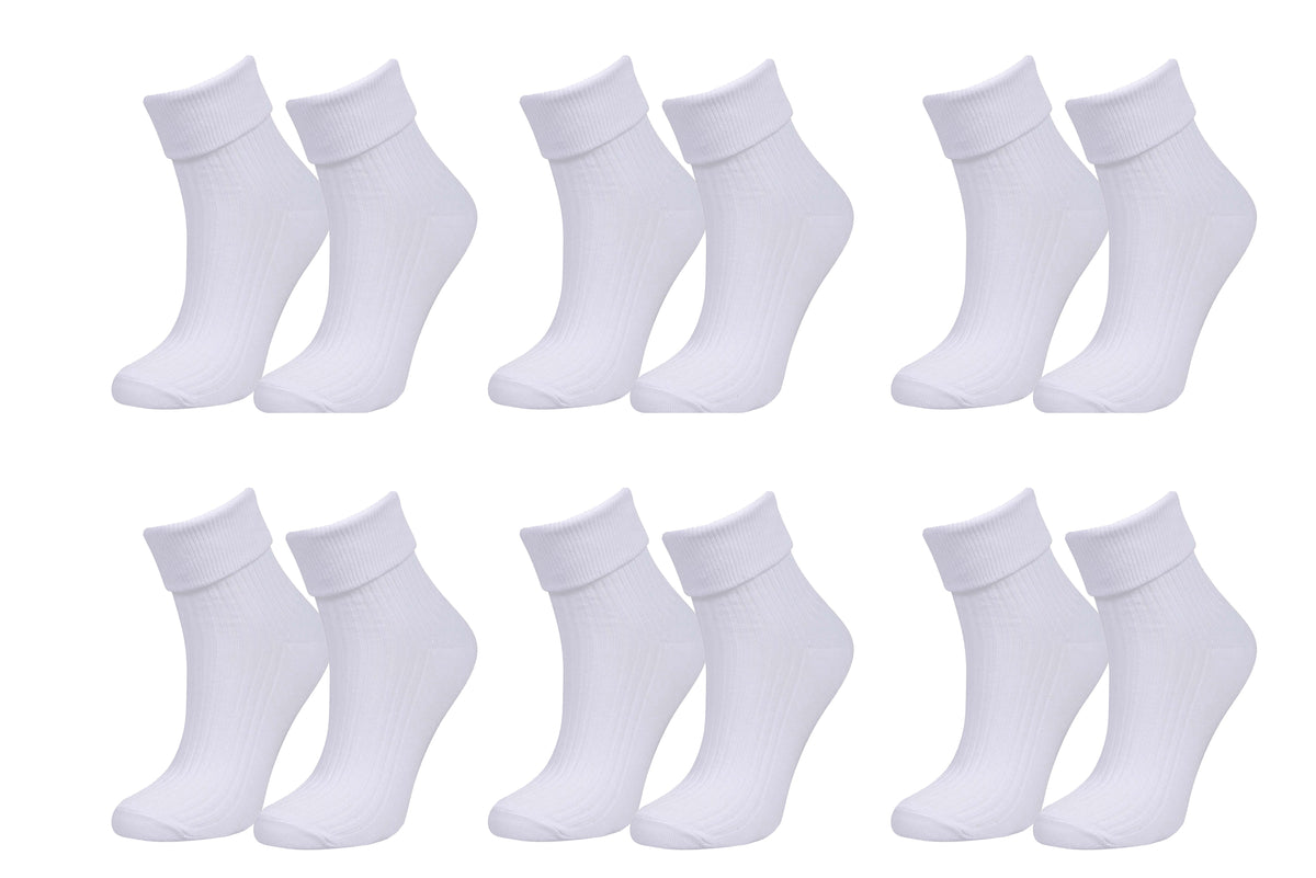 tittimitti Women’s 98% Organic Cotton Crew Socks 6-Pack – Breathable Everyday Comfort Socks