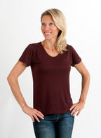 Women's 100% Bamboo Viscose Scoop Neck Short Sleeve T-Shirt
